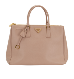 Large Double-Zip Galleria, Saffiano, Pink, 180, CL, 1*